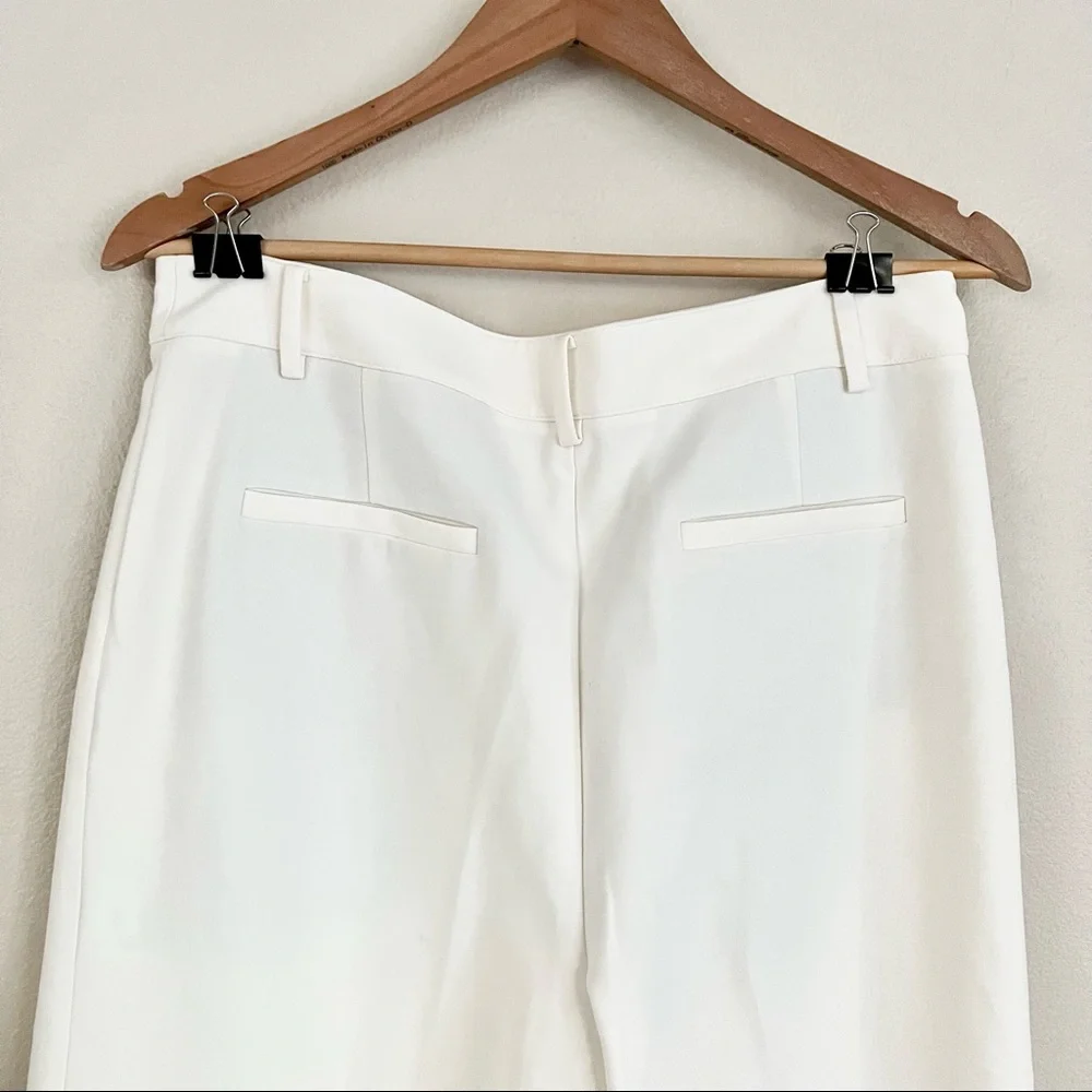 TIBI Anson Cuffed Nerd Wide Leg Pants in Ivory White - Picture 9 of 11